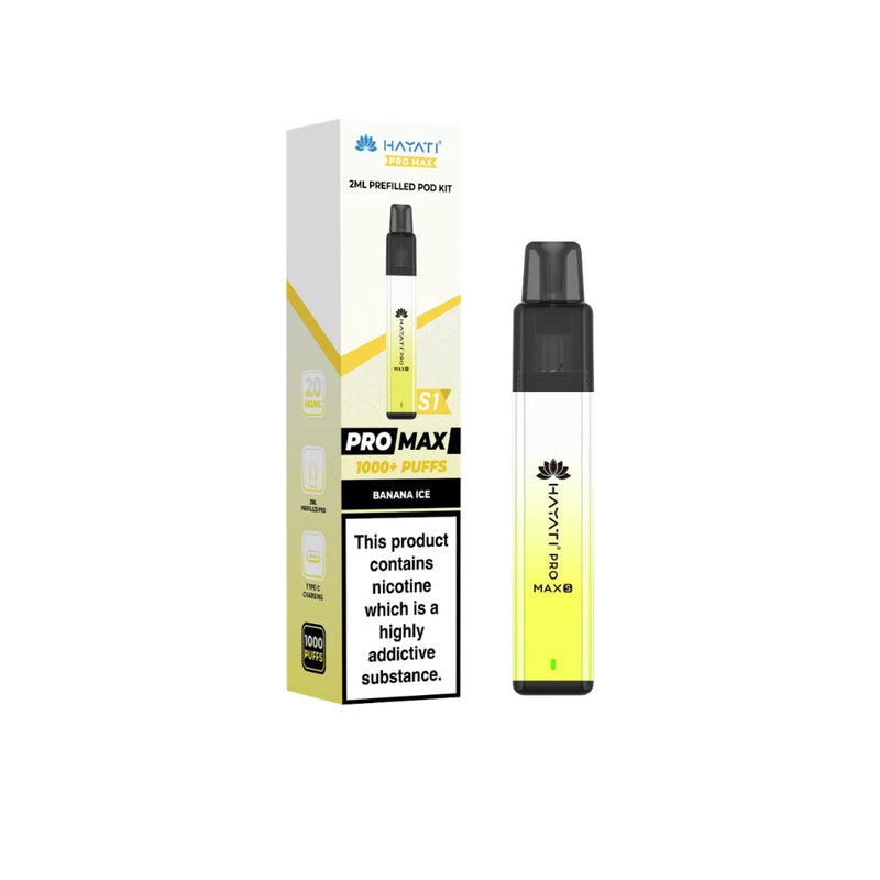 Hayati Pro Max S1-1000 | 1000 Puff Prefilled Pod Kit UK Prefilled Vapes Outlet Hayati Pro Max S1-1000 | 1000 Puff Prefilled Pod Kit UK Prefilled Vapes Outlet